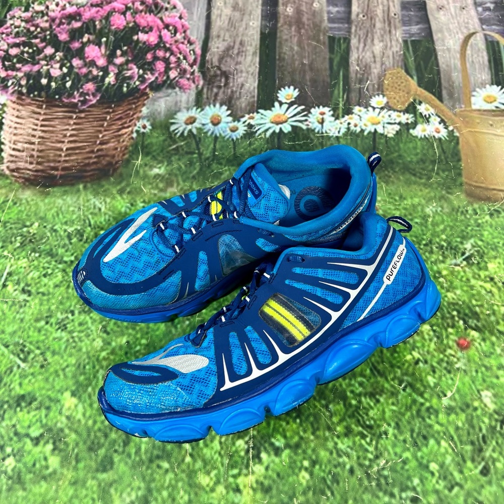 Brooks Pure Flow Size 5 M Women's Blue Running Shoes Lace Up 1300111D476